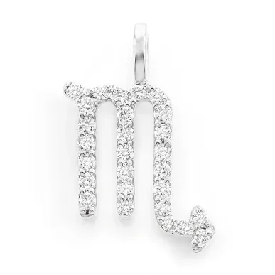 0.10 CTW Scorpio Zodiac Diamond Pendant