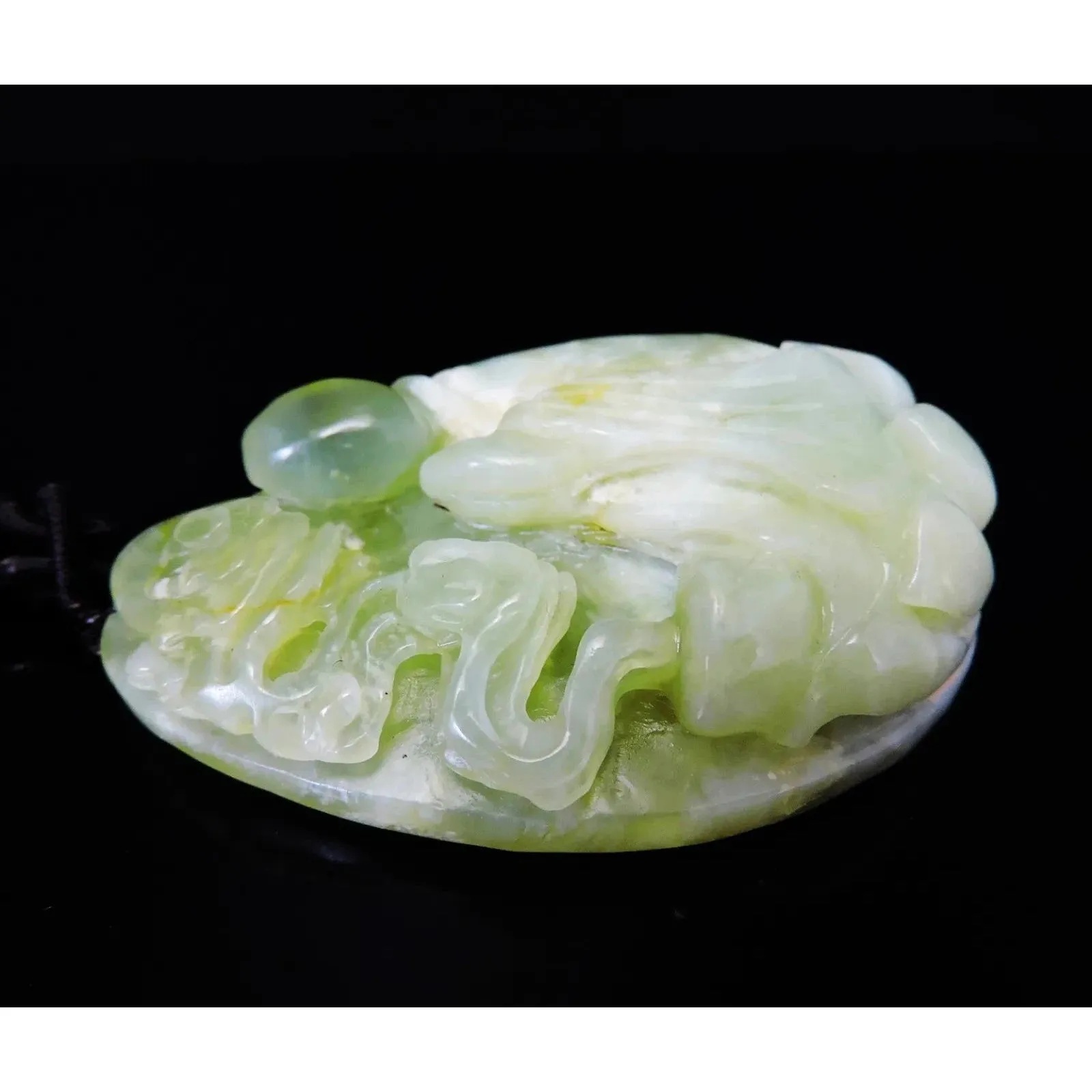 100% Natural Hand-Carved Jade Pendant Jadeite Necklace Buddha