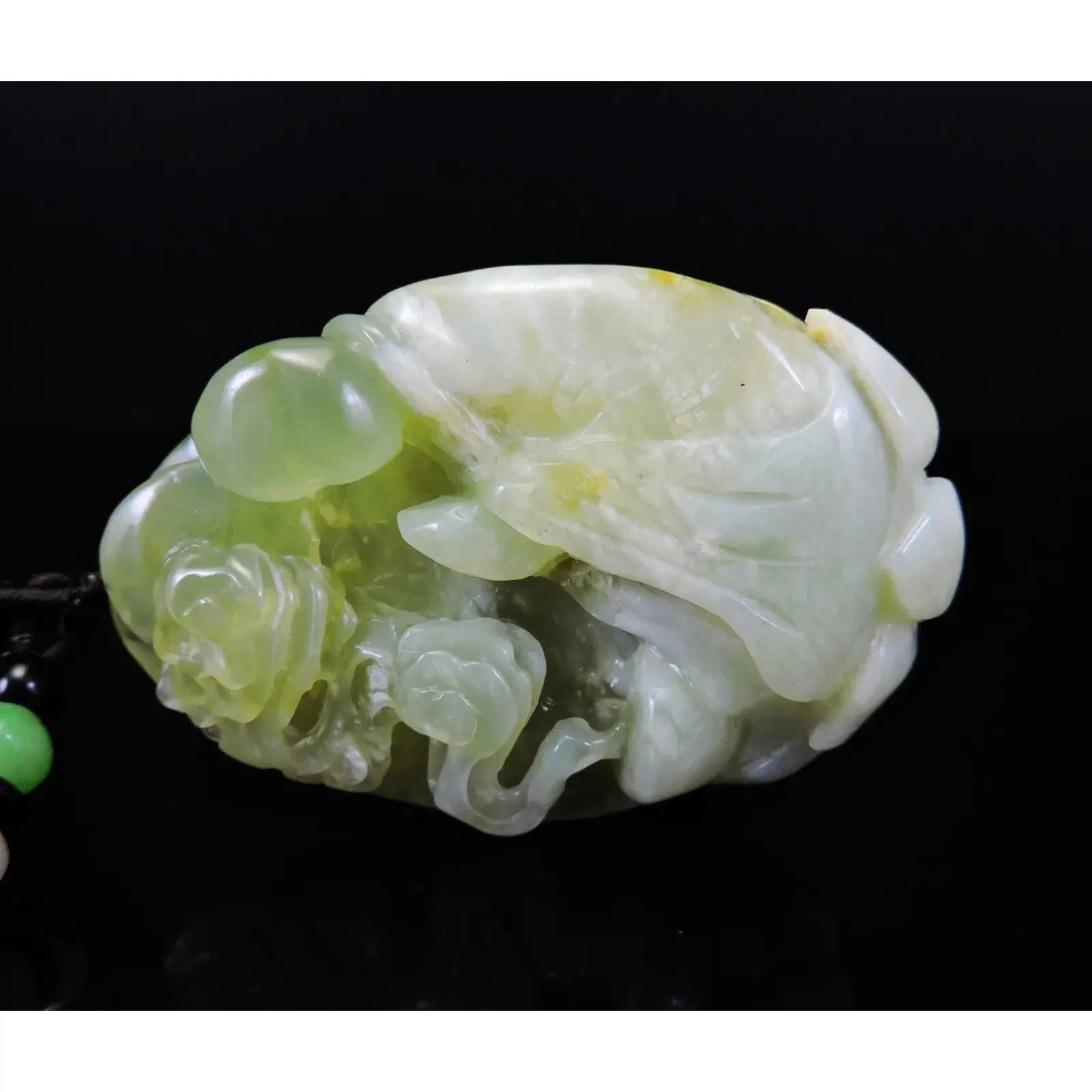 100% Natural Hand-Carved Jade Pendant Jadeite Necklace Buddha