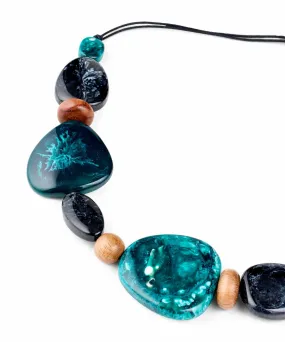 1009510 MaRhiannon Beaded Necklace - Teal