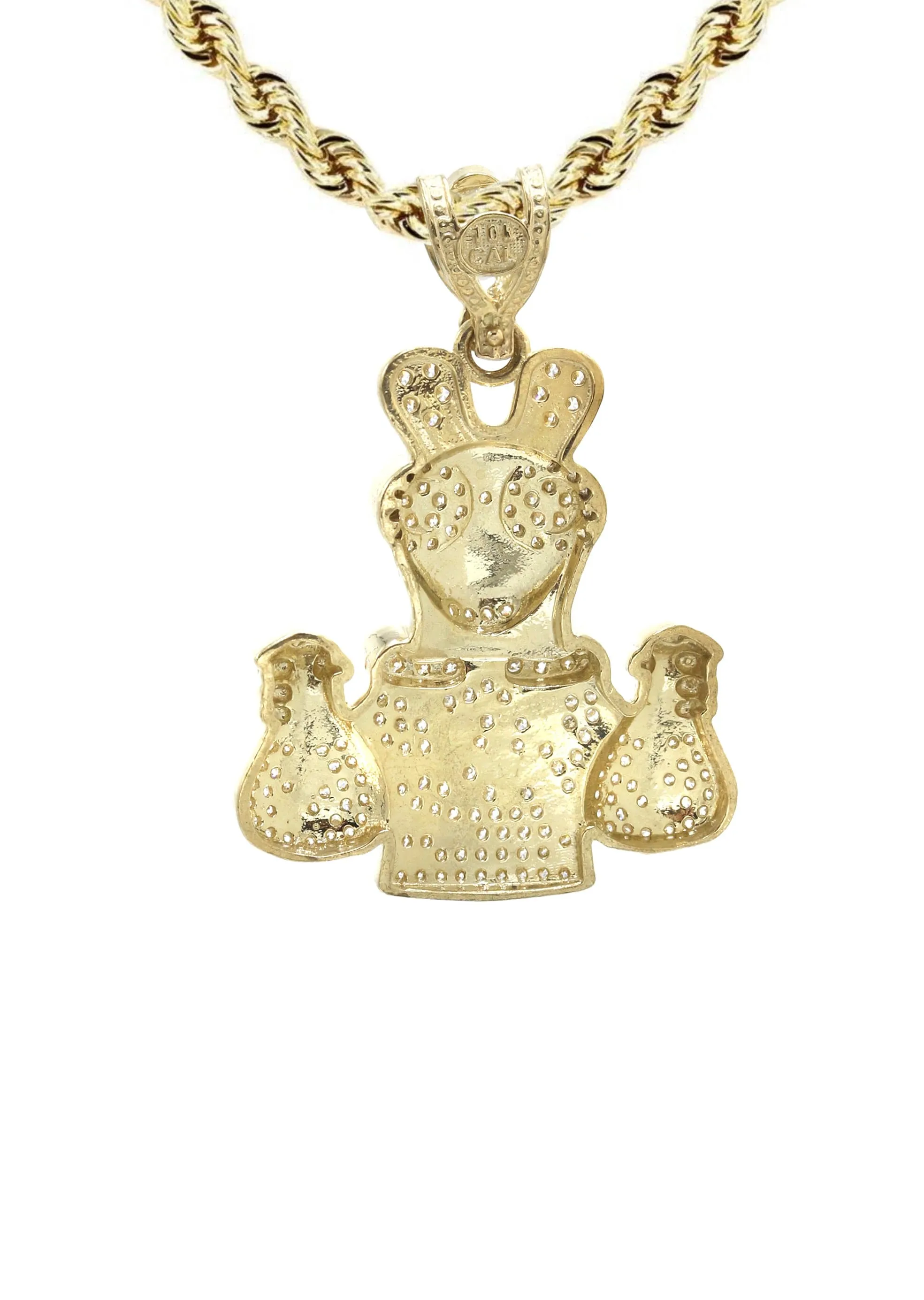 10K Yellow Gold Ace Of Spades Necklace | Appx. 18 Grams