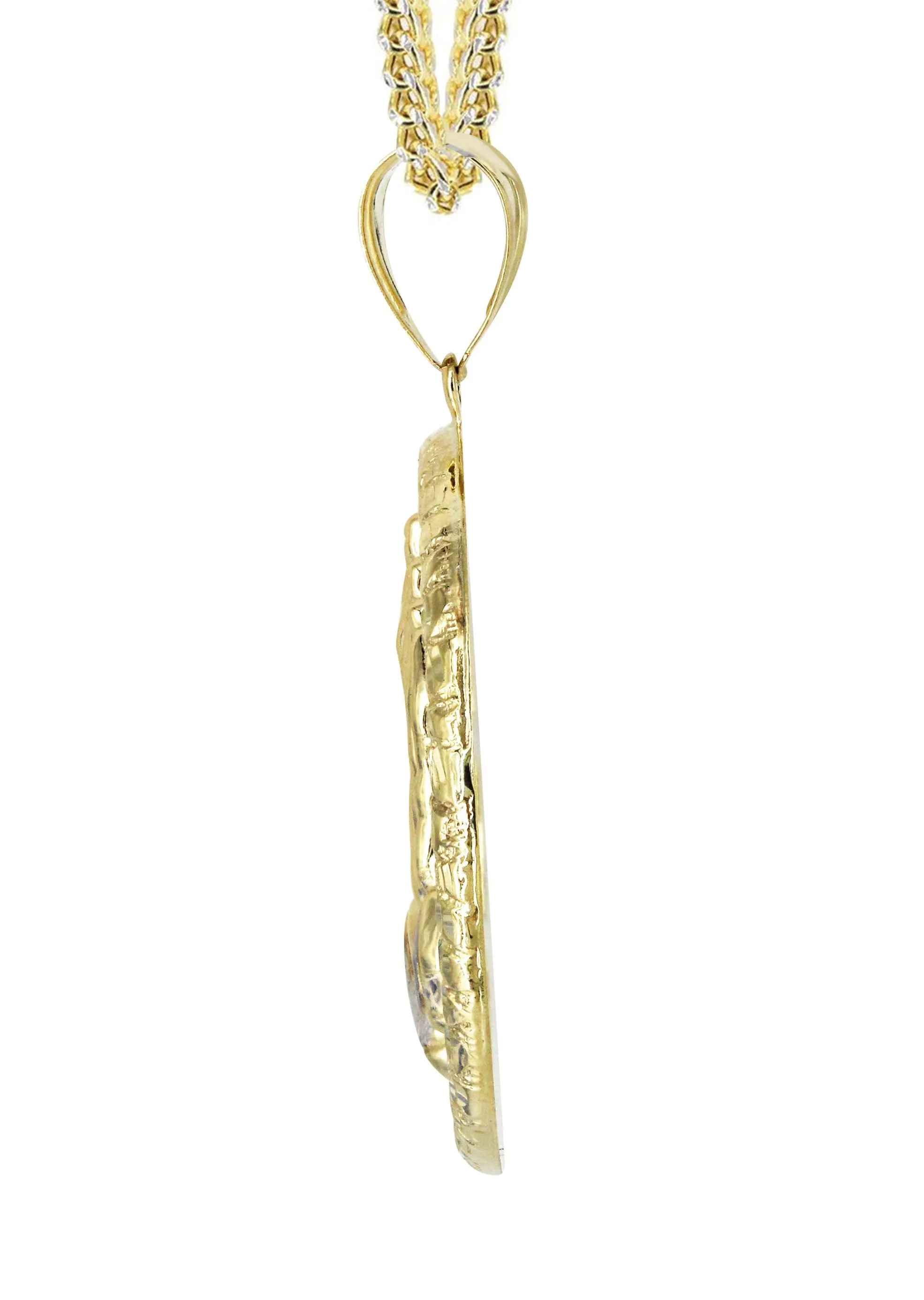 10K Yellow Gold Praying Hands Necklace | Appx. 16.8 Grams