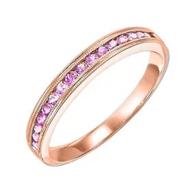 10KT Pink Gold Classic Book Stackable Fashion Ring