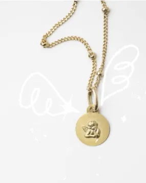 14K Mini Angel Necklace