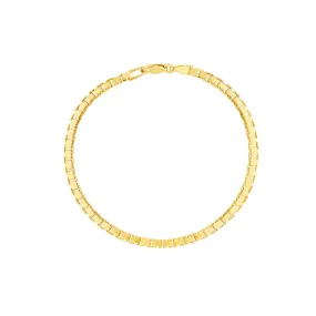 14K Yellow Gold 3.40mm Box Chain Bracelet