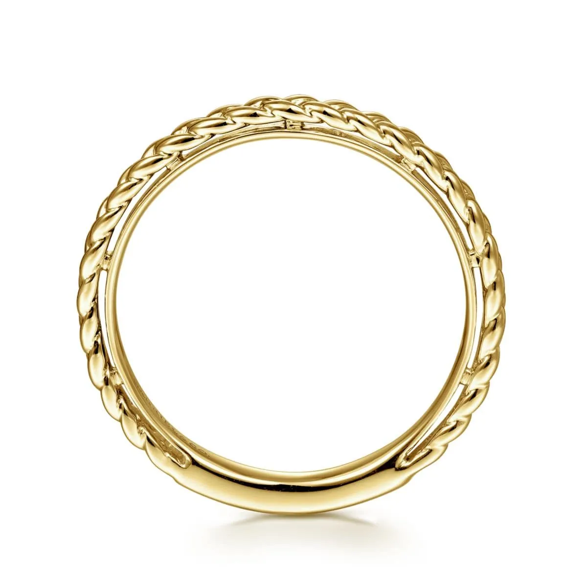 14K Yellow Gold Braided Stackable Ring - LR4910CY4JJJ