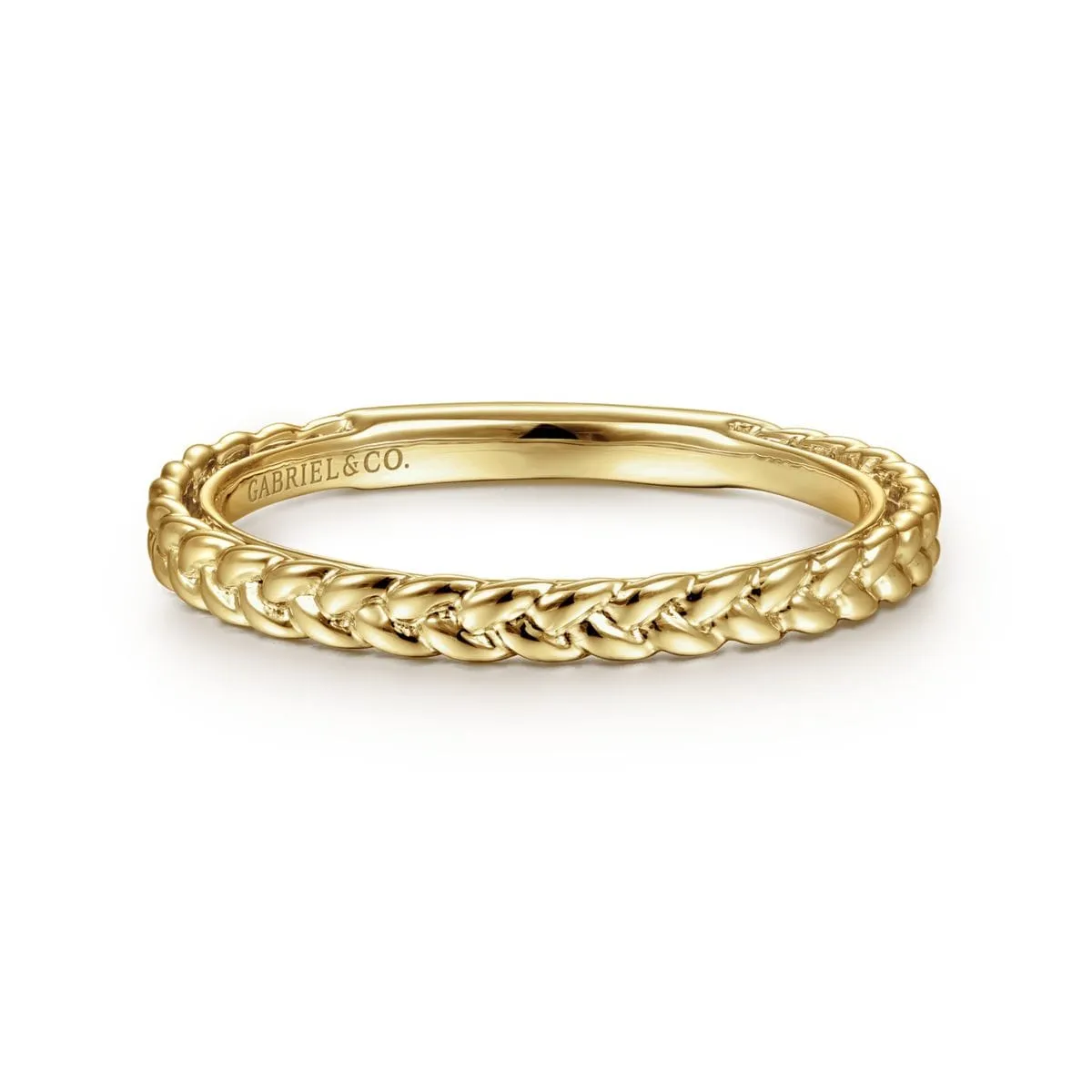 14K Yellow Gold Braided Stackable Ring - LR4910CY4JJJ