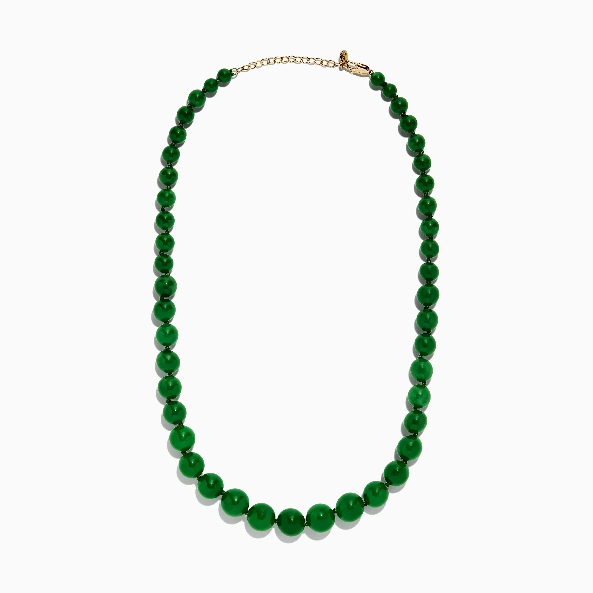 14K Yellow Gold Jade Necklace, 339.00 TW