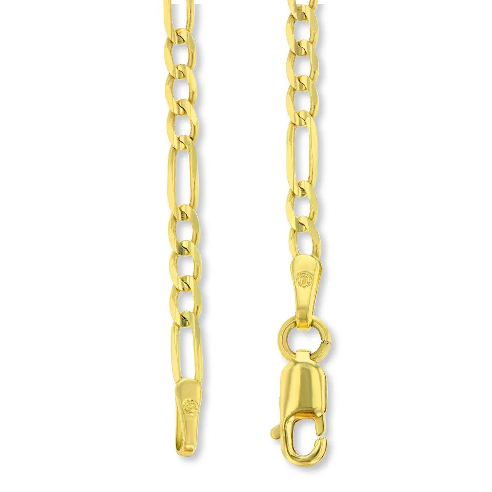 14K Yellow Gold Satin Polished Egyptian 2D Pyramid Pendant with Cable, Curb, or Figaro Chain Necklaces