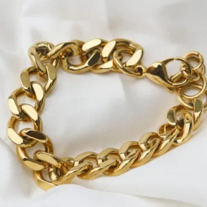 18K Gold-Filled Cuban Bracelet 12mm