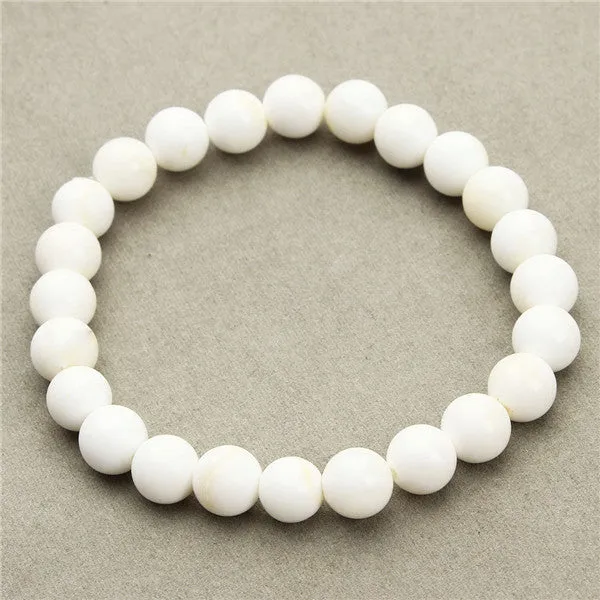 2017 Fashion Natural Stone Bracelets For Women Men Rose Quartzs Tiger Eyes Agates Beaded Yoga Bracelets Pulseira Masculina F2852