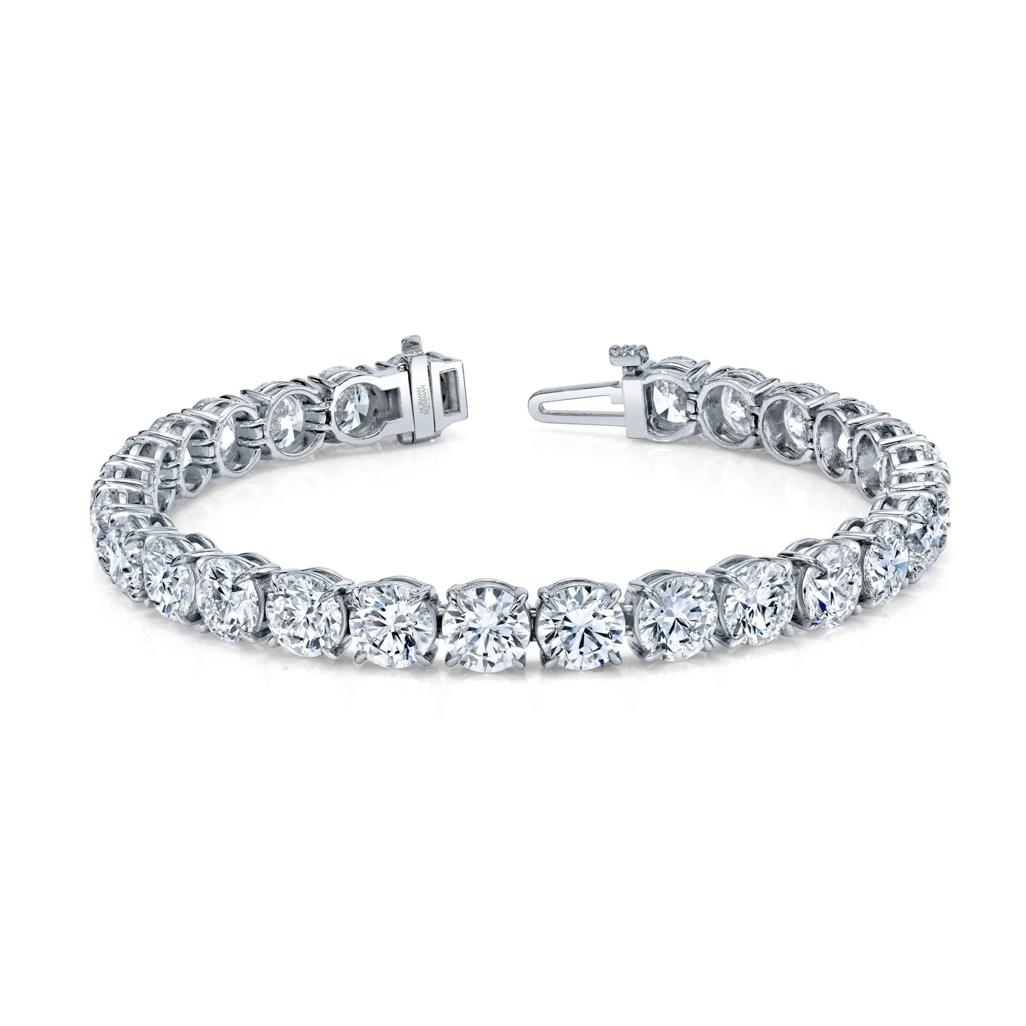 27.23 Carat Norman Silverman Signature Tennis Bracelet