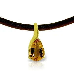 4.7 Carat 14K Solid Yellow Gold Admiration Citrine Diamond Necklace