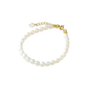 925 Silver Freshwater Pearl Bracelet Natural Feel