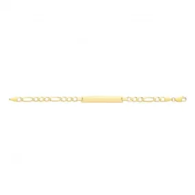 9ct Yellow Gold Figaro Baby ID Bracelet BR239