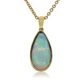 9ct Yellow Gold Opal Pendant