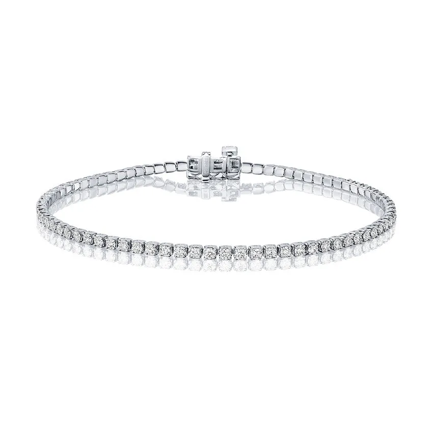 A. Jaffe 14K White Gold 2.01cttw. Diamond Tennis Bracelet