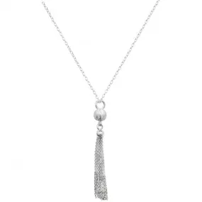 Acotis Silver Pendant On Chain Tassel G3318