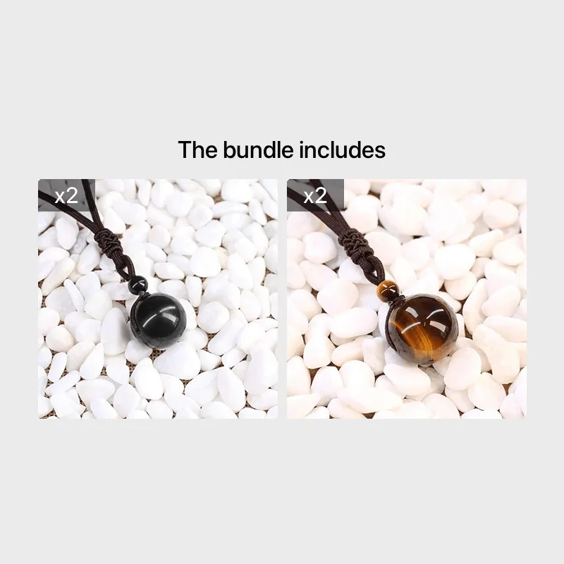 Adjustable Tigers Eye Pendant Necklace for Luck and Blessings