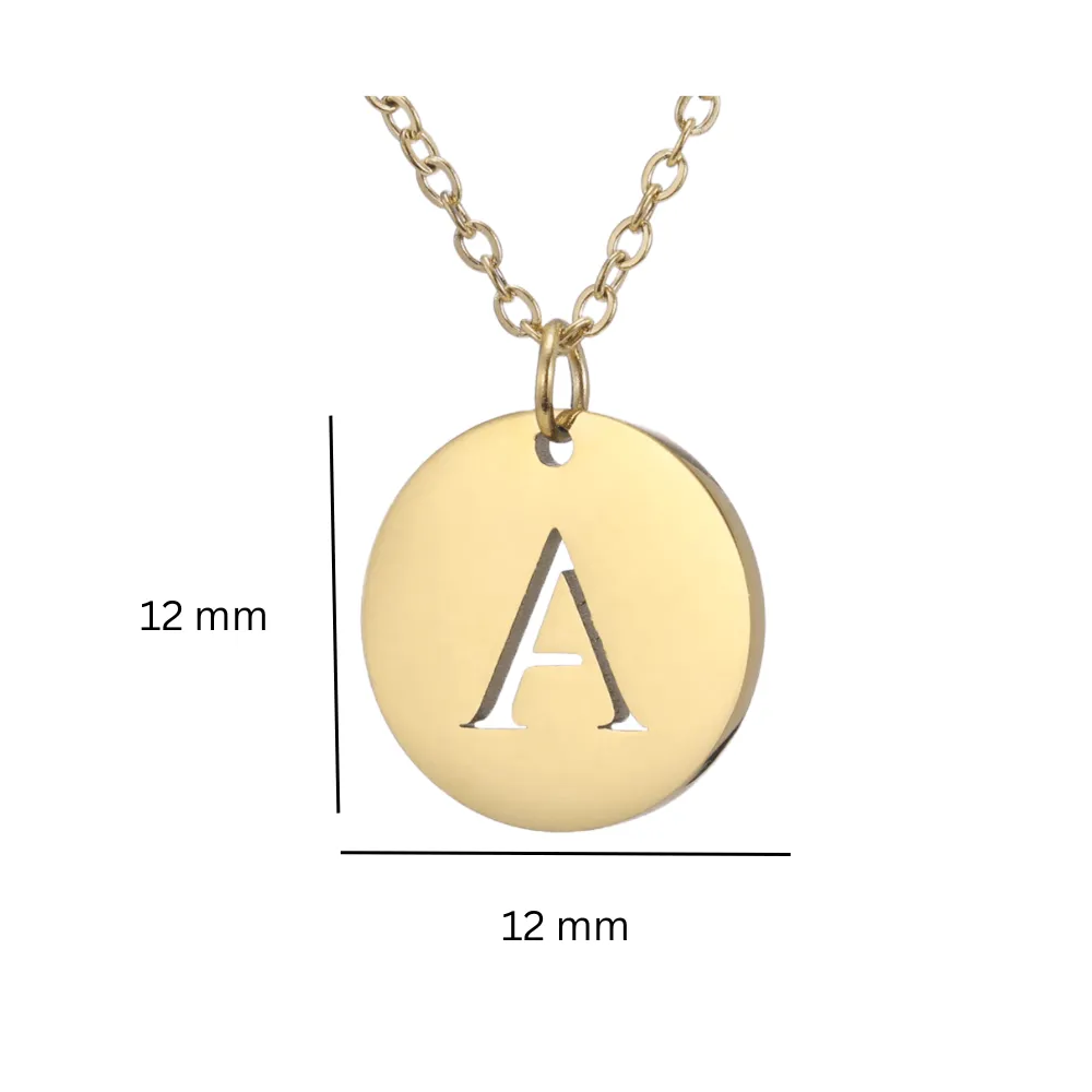 Alphabet Necklace Gold Plated - Letter E