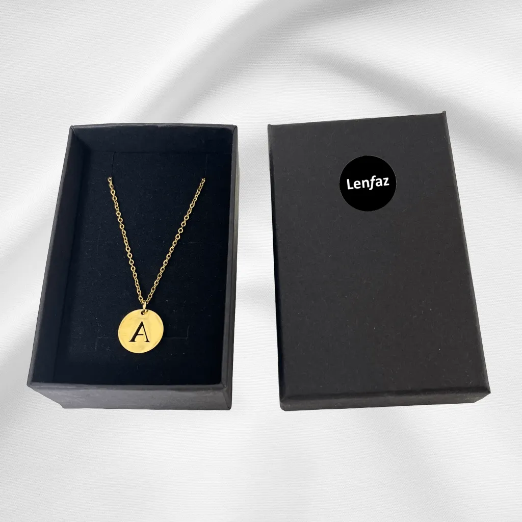 Alphabet Necklace Gold Plated - Letter E