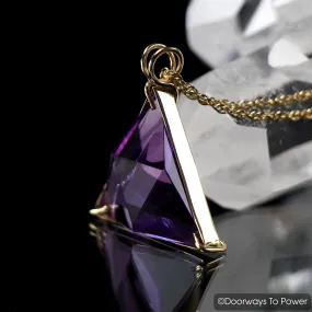 Amethyst Star of David Vogel Crystal Pendant 14k