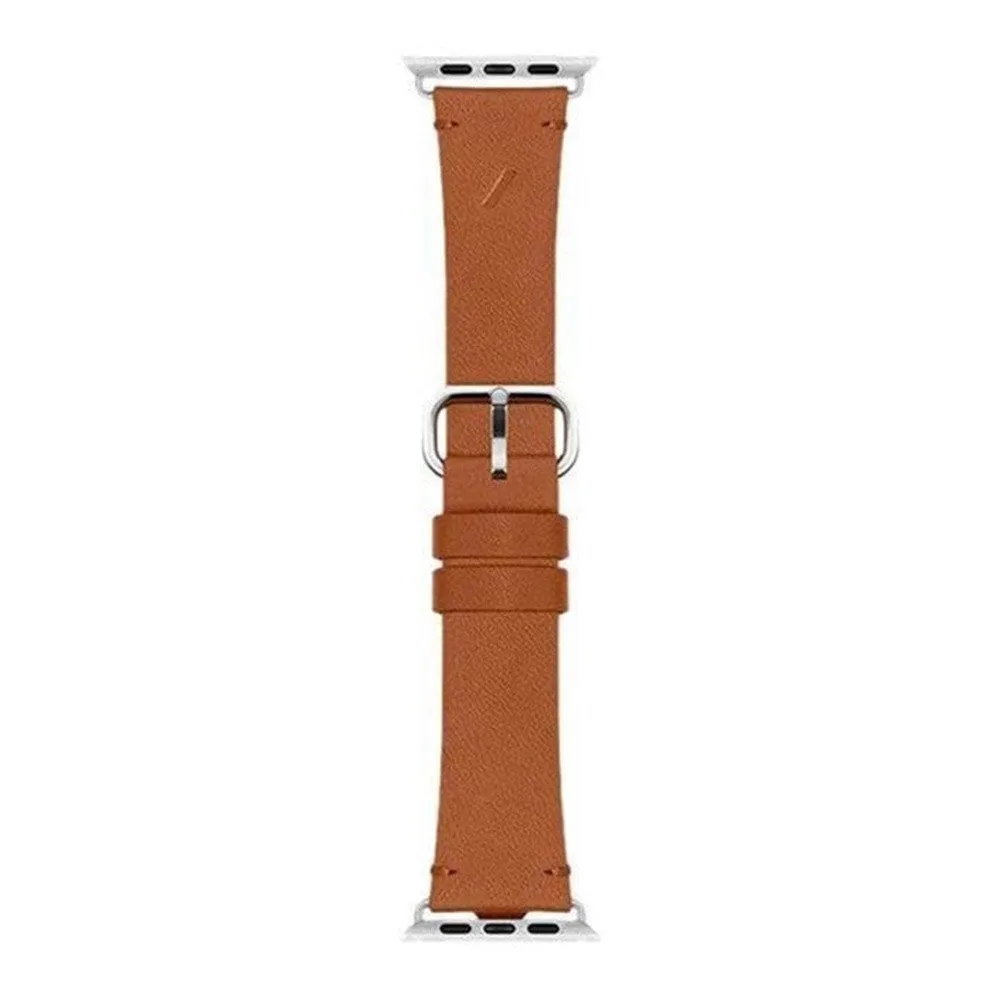 Apple Watch (38/40/SE/41/42mm) Native Union Classic Strap Ægte Læder Rem - Brun