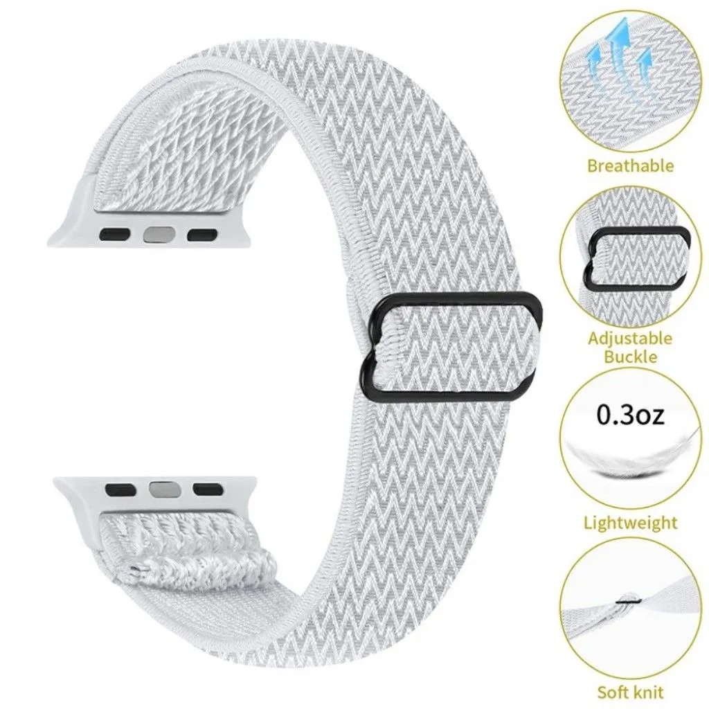 Apple Watch 42mm - 44mm nylon design watch strap - White