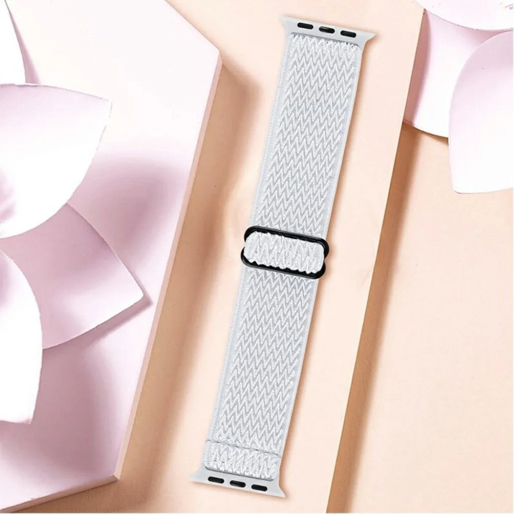 Apple Watch 42mm - 44mm nylon design watch strap - White