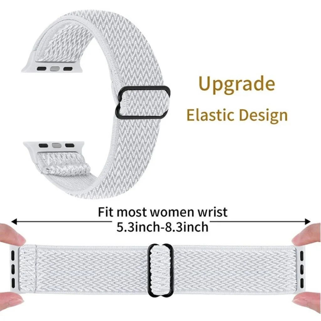 Apple Watch 42mm - 44mm nylon design watch strap - White