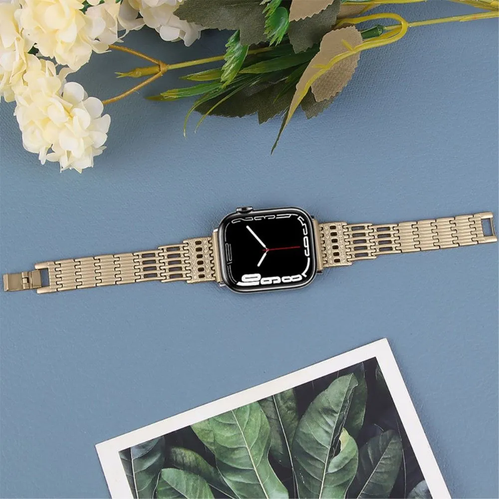 Apple Watch (45mm) elegant stainless steel watch strap - Gold