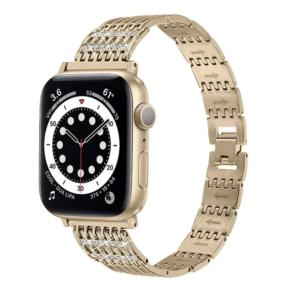 Apple Watch (45mm) elegant stainless steel watch strap - Gold