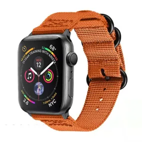 Apple Watch (45mm) woven nylon watch strap - Orange