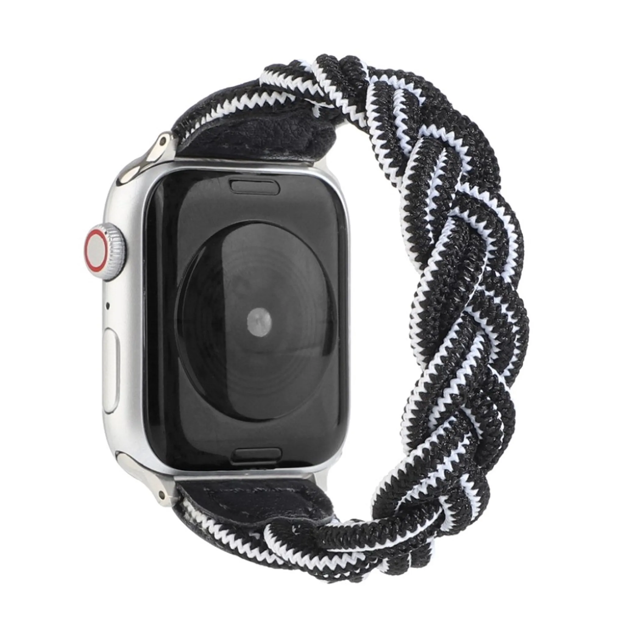 Apple Watch Series 6 / 5 40mm woven style watch band - Black / White Camouflage