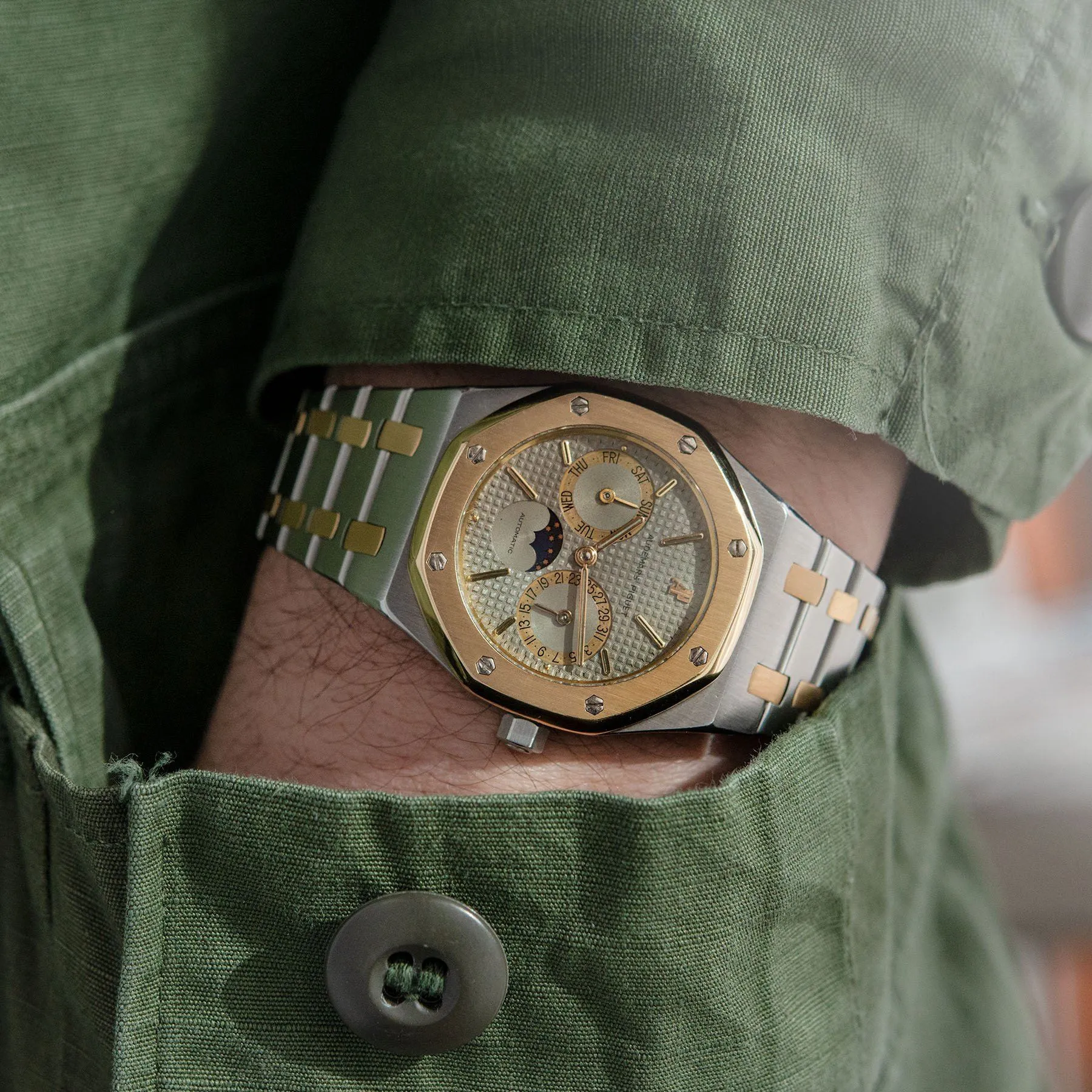 Audemars Piguet Royal Oak Steel and Gold Day Date 25594SA