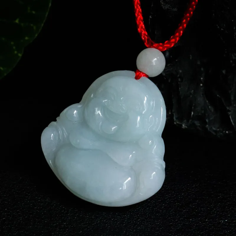 Authentic Natural Jade Pendant, Myanmar Jade Buddha Guanyin