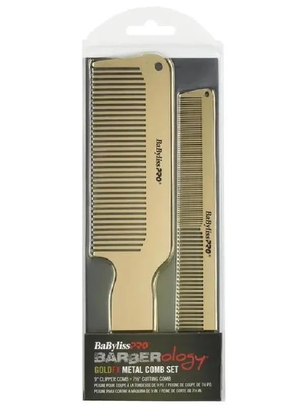 BaByliss Pro BARBERology Gold FX Metal Comb Set