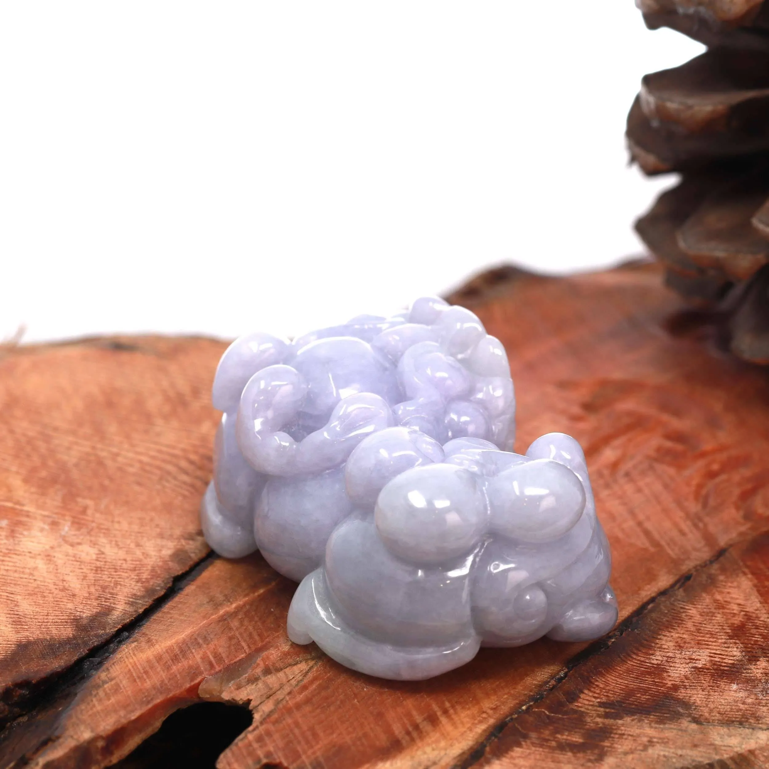 Baikalla™ Pi Xiu Genuine Burmese Lavender Jadeite Jade PiXiu Pendant Necklace (FengShui Lucky)