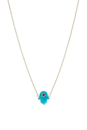 bara boheme | Small "HAMSA" Opal Necklace