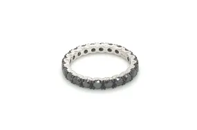 Black Diamond Stacking Band Ring