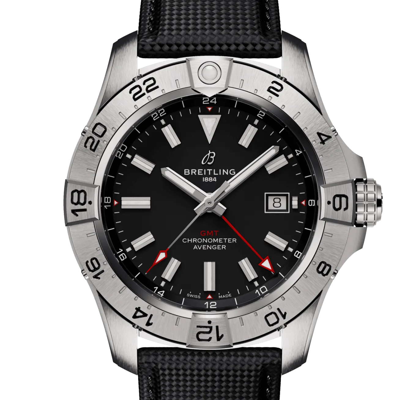 Breitling Avenger Automatic GMT 44 Watch with Black Dial