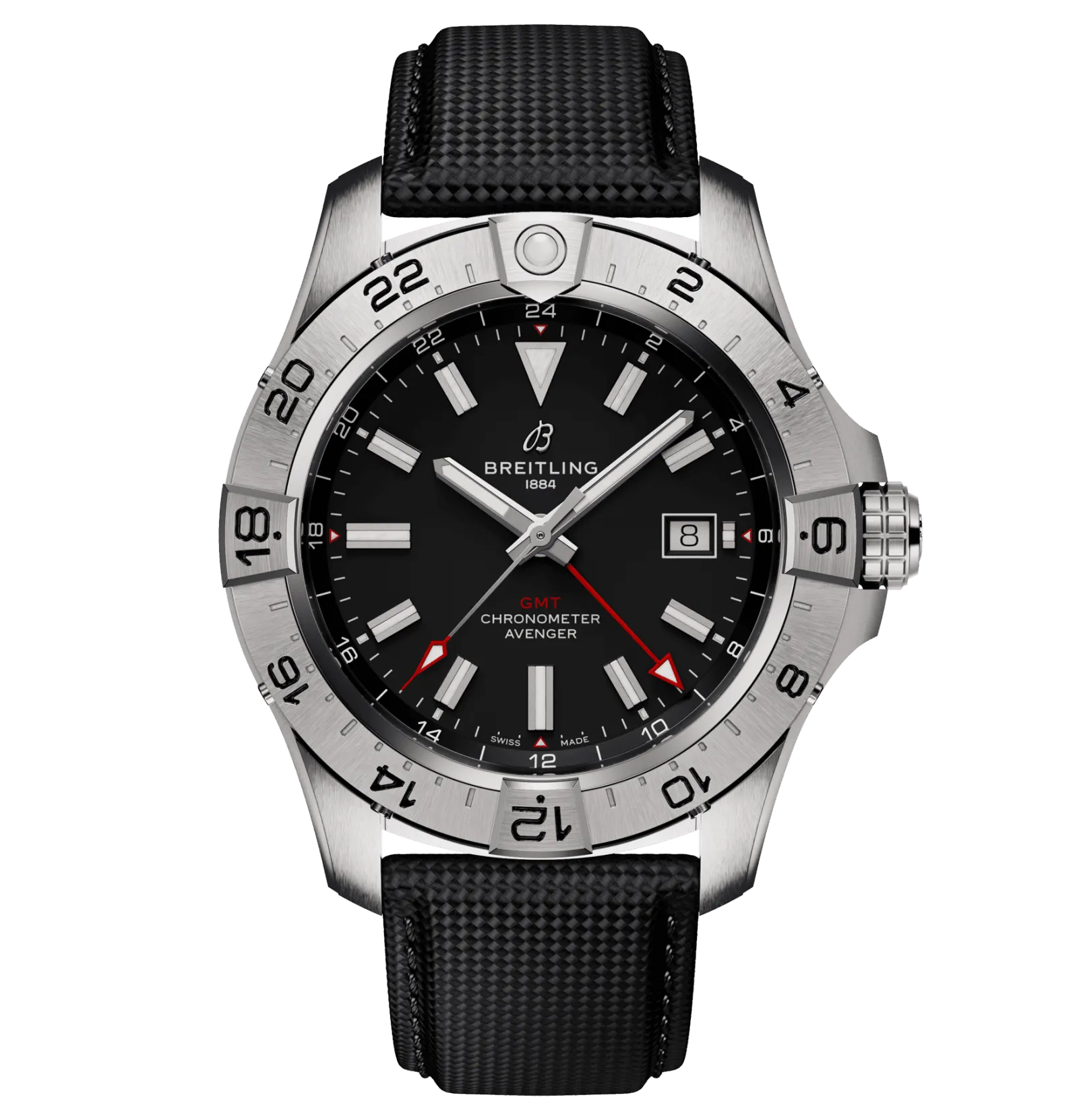 Breitling Avenger Automatic GMT 44 Watch with Black Dial