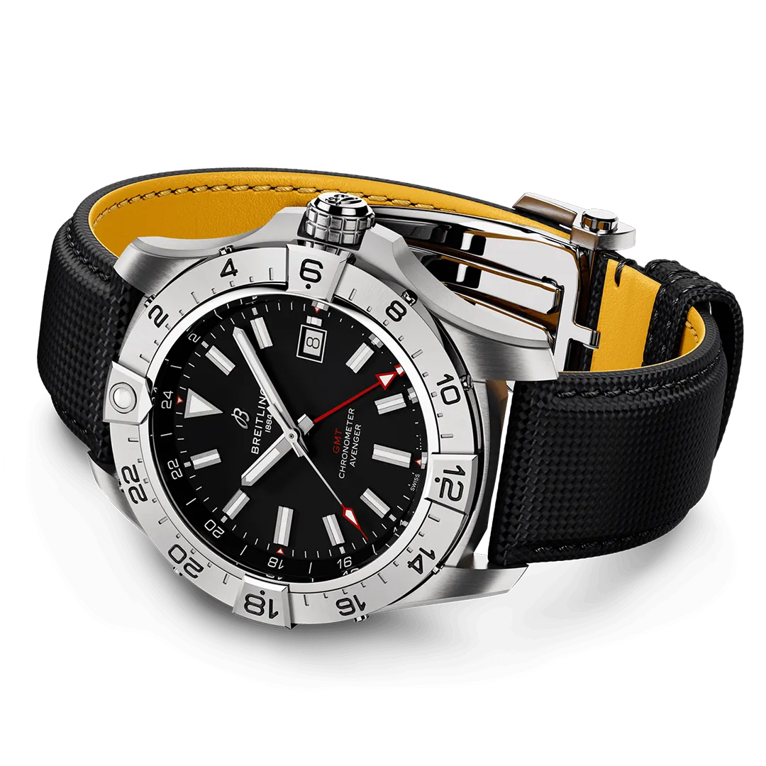 Breitling Avenger Automatic GMT 44 Watch with Black Dial