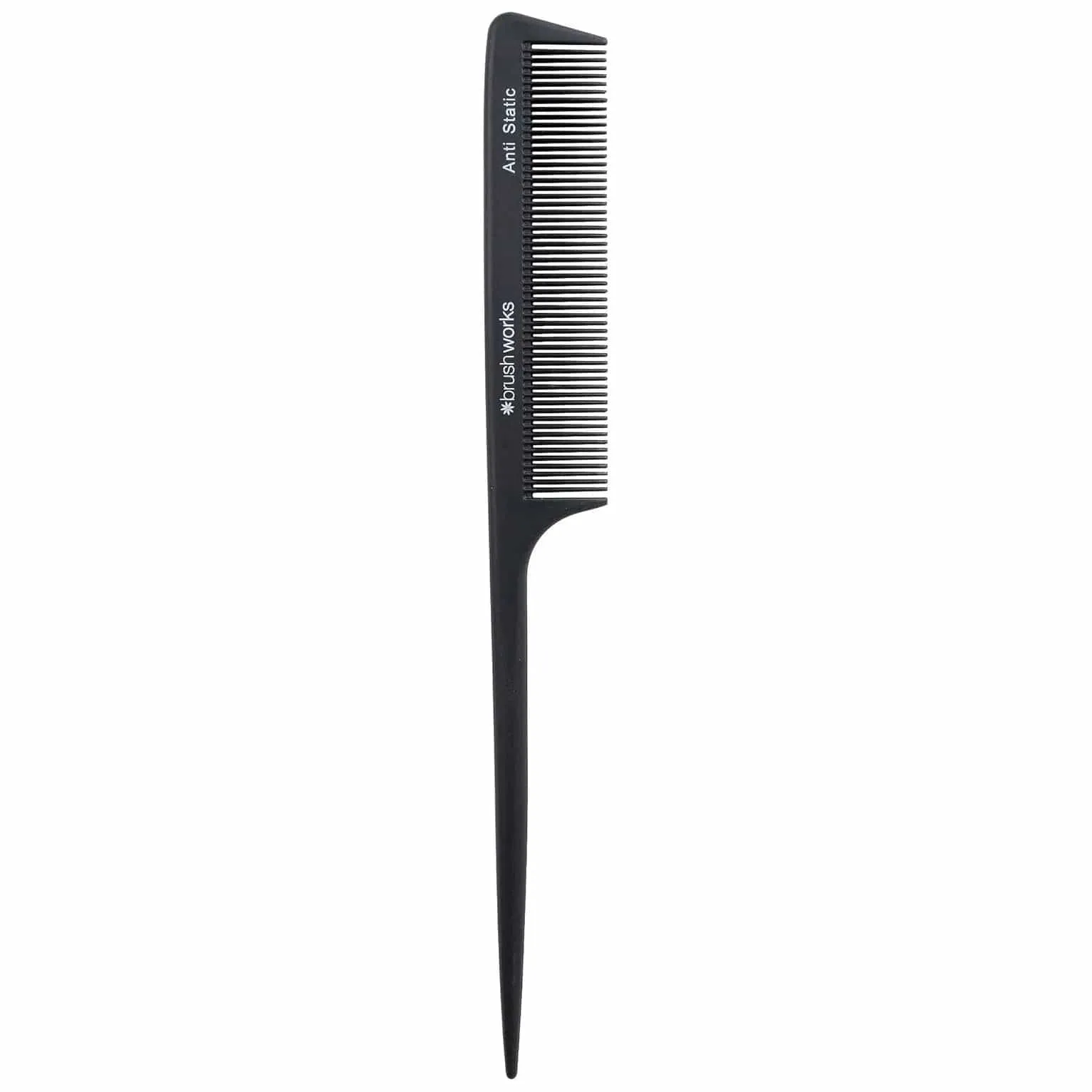 Brushworks Anti Static Tail Comb Heat Resistant Carbon Black