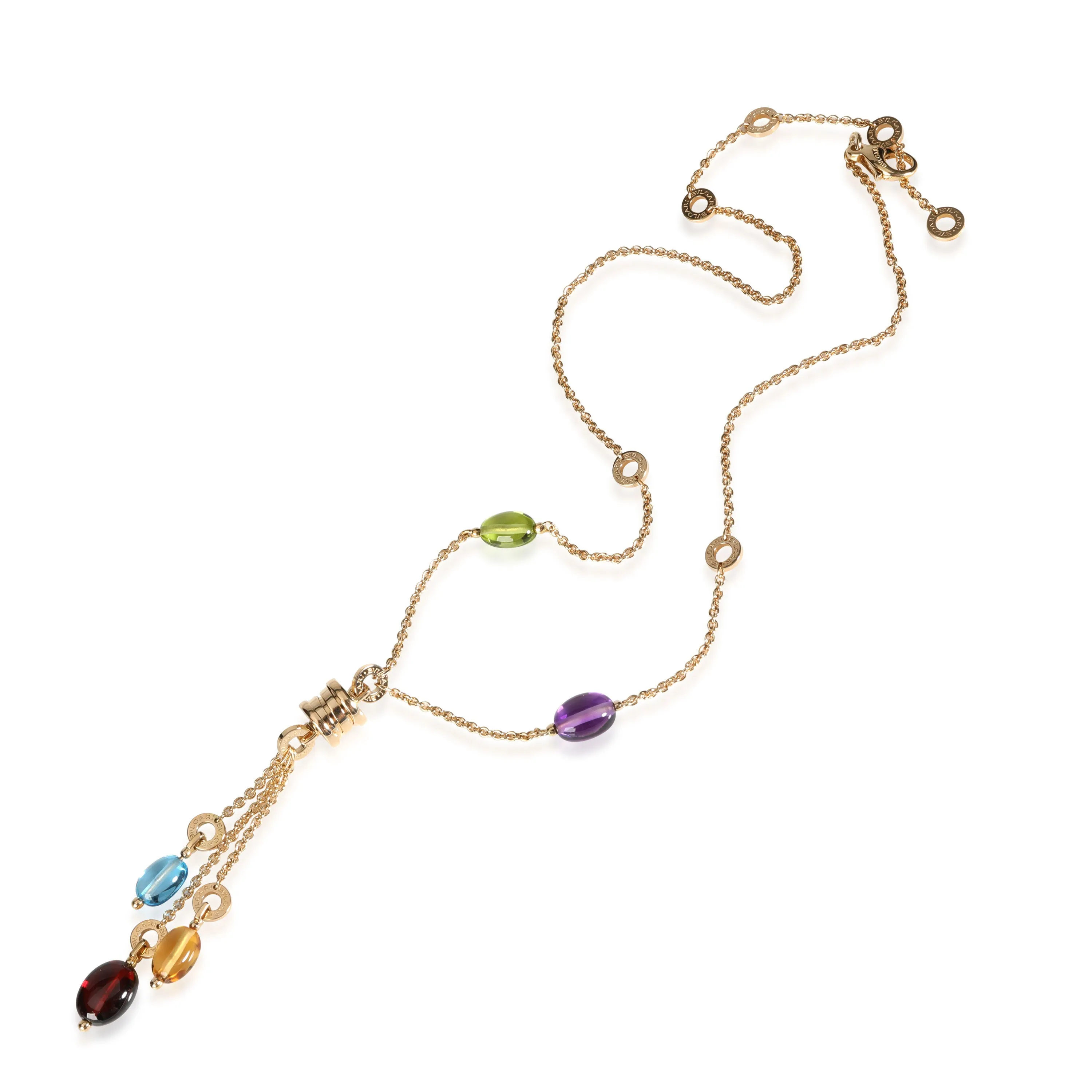 Bvlgari Allegra Mixed Gemstone Lavalier Necklace in 18k Yellow Gold