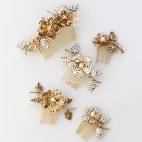 C180. vintage brass hair combs headband bridal hairpiece, boho romantic brass hairpiece