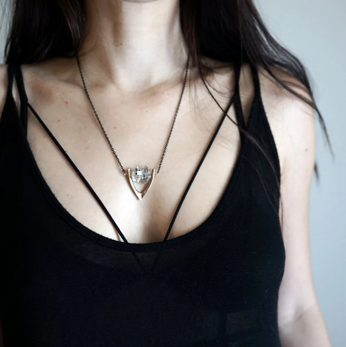 CARA / Herkimer Diamond Crystal Necklace