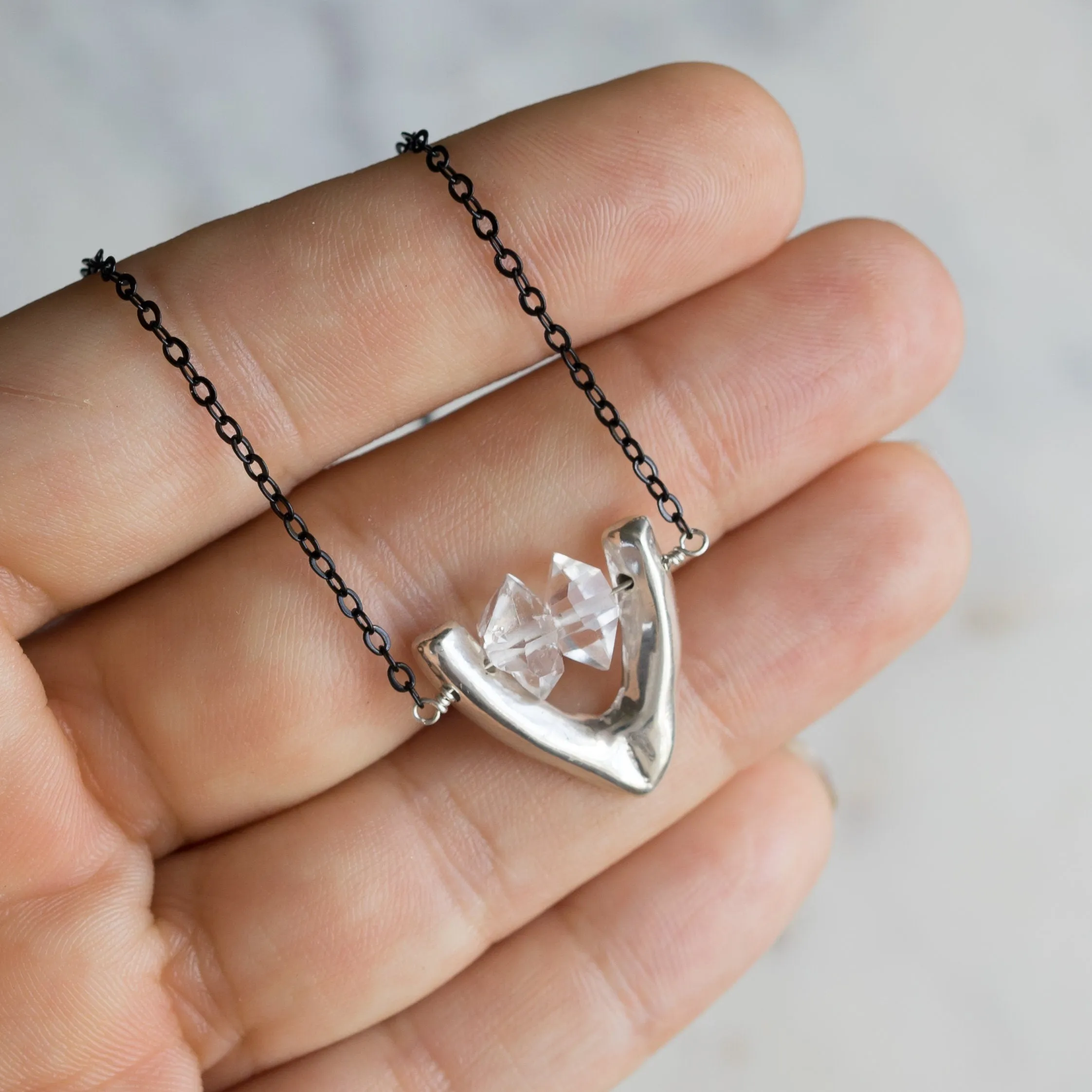 CARA / Herkimer Diamond Crystal Necklace