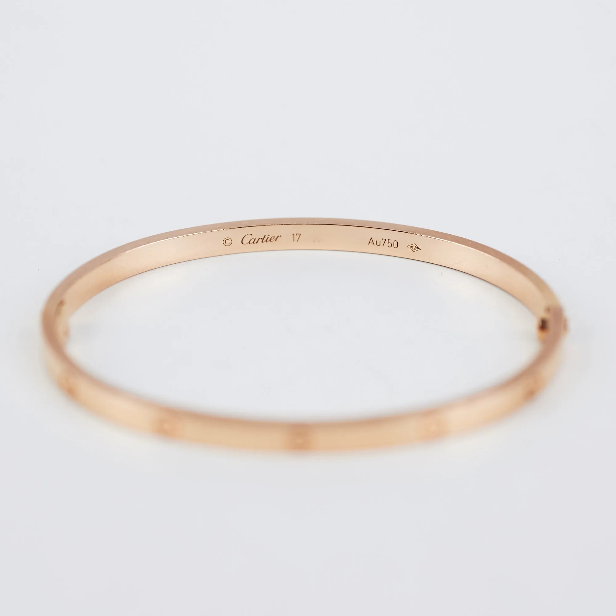 Cartier Love Small Size 17 Rose Gold Bracelet