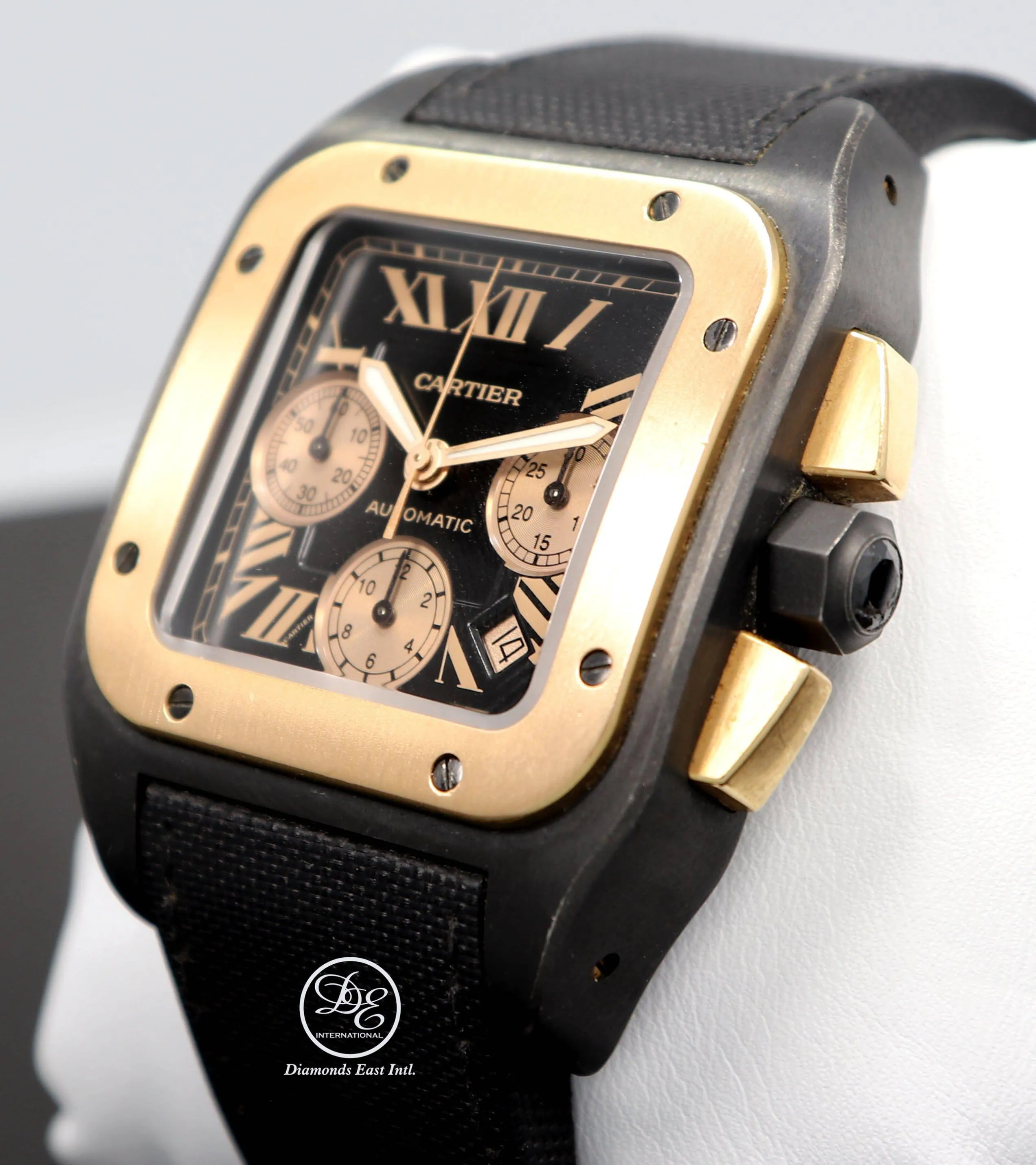 Cartier Santos 100 XL Chronograph W2020004/ 3104  Titanium PVD 18K Rose Gold Automatic